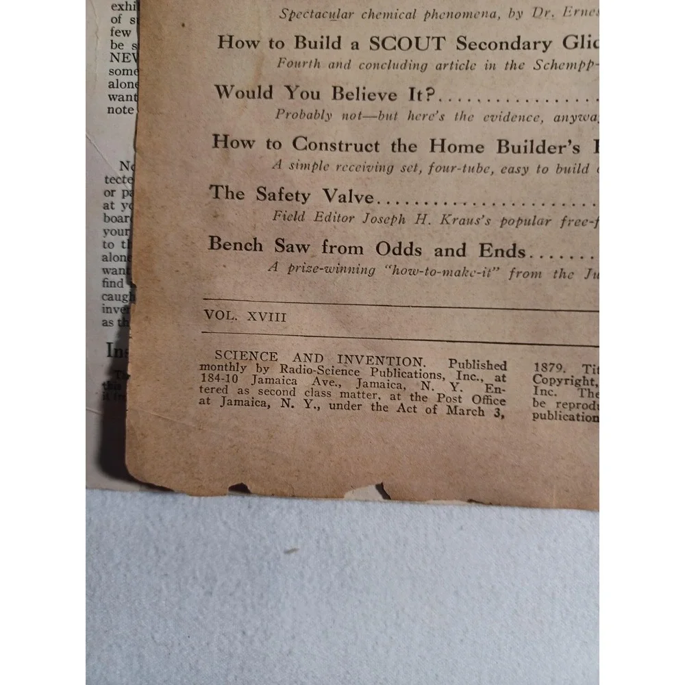 Vintage 1930 Science And Invention Magazine Oct Coast Guard‎ Sharks Color Cover